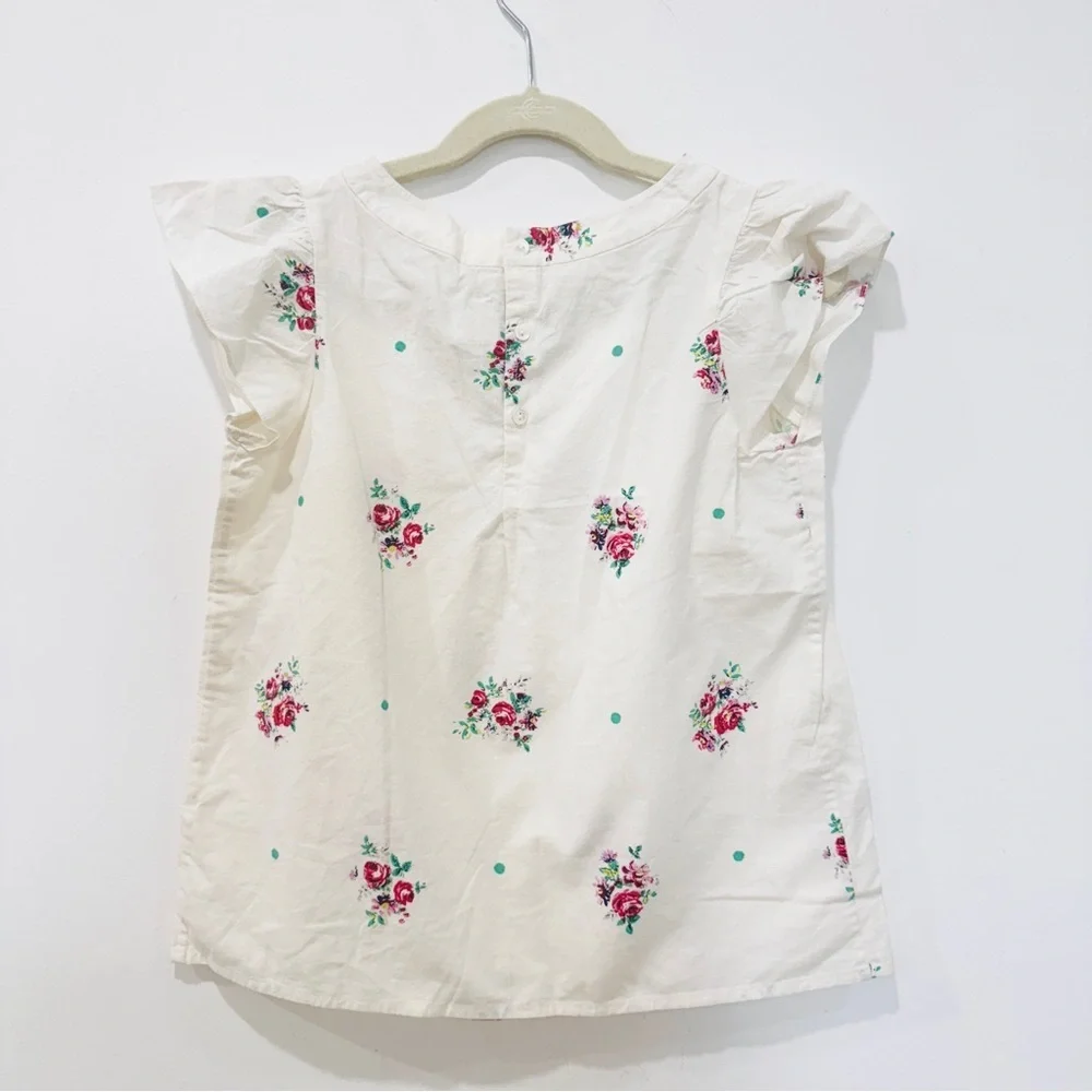 Bonpoint little girls Floral White Blouse NEW_4